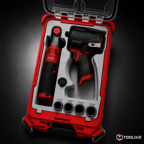 Insert 3D Toolixo pour deux outils Milwaukee M12 et douilles 17 19 21 22 mm