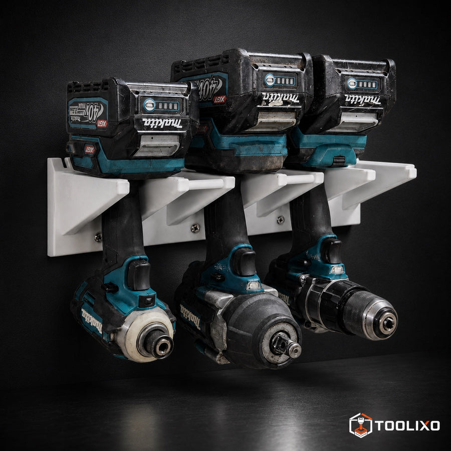 Support mural 3 outils Makita + batteries